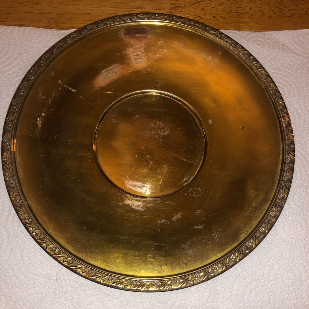 Reed & Barton Brass Charger Plate - Warm Gold Tone
